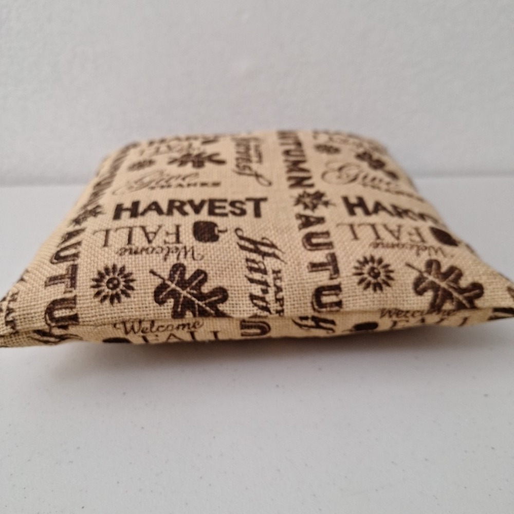 Vintage Fall Harvest Autumn Give Thanks Burlap Throw Pillow Home Decor 13" x 13" - Picture 6 of 9